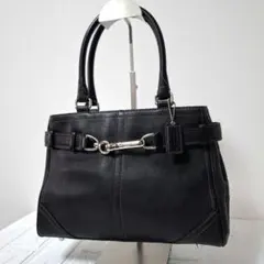 COACH コーチ トートバッグ ハンプトン レザー F08A71 ブラック - メルカリ