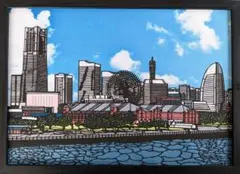 切り絵　横浜みなとみらい