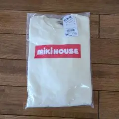 MIKI HOUSE　ボックスロゴトレーナー　白