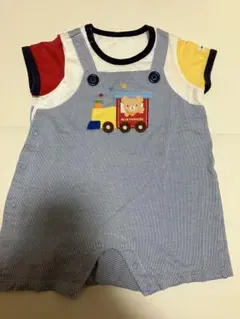 【MIKIHOUSE 】ストライプロンパース