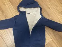 ネイビー フリース内装 パーカー 110