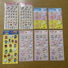 匿名発送！クレヨンしんちゃん　シール　4種　8枚セット　新品　タイル　ぷっくり