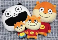 にしむらゆうじ　こねずみ　ごきげんぱんだ　ぬいぐるみ　クッション 4点セット