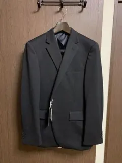 A6新品未使用！着心地抜群ストレッチビジネススーツ！ウォッシャブル無地調ブラック