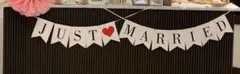 レターバナーガーランド　結婚式　just married ガーランドのサムネイル