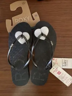 ROXY ビーチサンダル VIVA SPARKLE ブラック 24cm