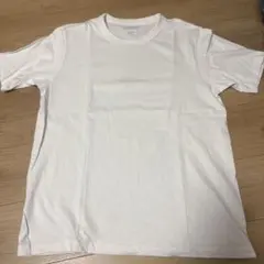 【シンプル】GU コットンクルーネックTシャツ ホワイト Lのサムネイル