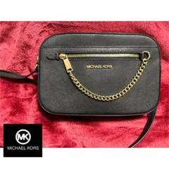 ♡美品♡マイケルコース ショルダーバッグ ブラック ゴールドチェーン MK