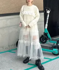Alley Tokyo フリルティアードキャミワンピースのサムネイル