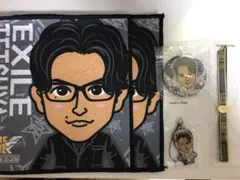EXILE TETSUYA 缶バッチ クリーナー ハンカチ ストラップ セット