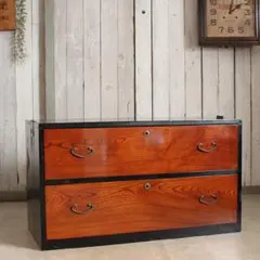 前欅の箪笥　2段　引き出し　タンス　収納　古家具　古民家　時代家具