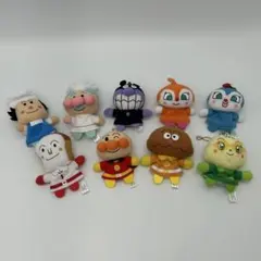 アンパンマン 指人形 ぬいぐるみ 9種セット キーホルダー まとめ売り