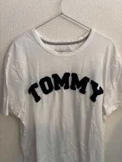 TOMMY HILFIGER ホワイトTシャツ Lサイズ　刺繍