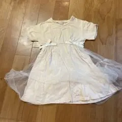 petit main 半袖ワンピース オフホワイト 110