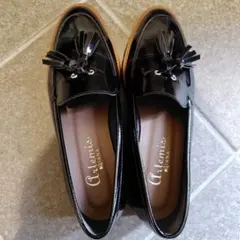 artemis by DIANA タッセル付厚底ローファー 黒 24.5