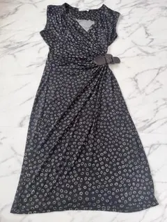 ★美品★エジェリ　カシュクール風ワンピース　ジャージーインポート　美ラインのサムネイル