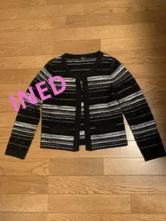 お値下げ‼️INED ノーカラージャケット　カーディガン