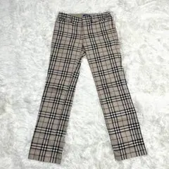【美品】バーバリーブルーレール ノバチェック柄 ストレートパンツ 36サイズ