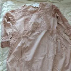 るる様専用です。サマンサモスモスsm2ピンク 長袖 レース装飾 ワンピース