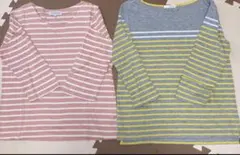 レディース　七分袖　Tシャツ　セット　M ボーダー