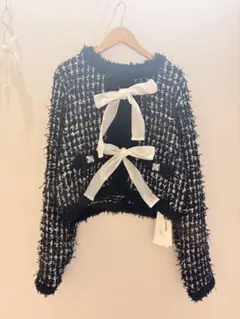 リランドチュール〈MARIEBELLEコラボ〉リボンニットジャケット - メルカリ
