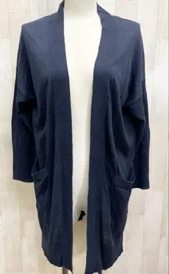 macphee マカフィー リネン 麻 フロントオープン ロング カーディガン