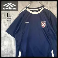 アンブロ umbro スコットランド代表 ユニフォーム 古着 L相当 ネイビーのサムネイル