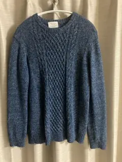 EDIFICE ウールニット クルーネック ターコイズブルー