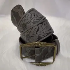 ウエスタンベルト グレー アンティーク y2k アメカジ グランジ 民族