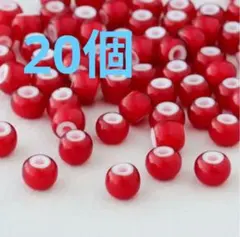 ホワイトハーツビーズ 赤ビーズ 5～6mm ビンゴブラザーズ 大量購入