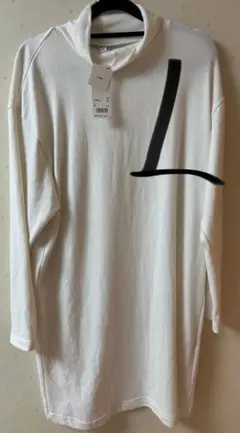 UNIQLO ソフトニットフリースワンピース　タートルネック オフホワイト 廃盤