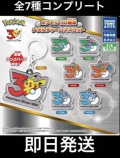 ポケモン　30周年　メタルチャームマスコット　全7種コンプリート