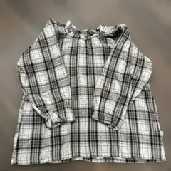 Aosta チェック柄 長袖ブラウス 2XL