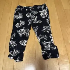 バラ柄 スパッツ 裾ギャザー