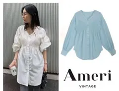 LINGERIE MOTIF SHIRRING SHIRT ameriのサムネイル