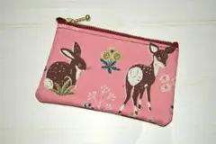ミニポーチ　#794 玉付きファスナー　ハンドメイド　ポーチ