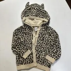 GAP ヒョウ柄フード付きアウター 6-12ヶ月