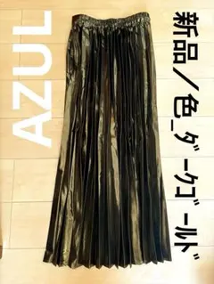 光沢GOLDプリーツスカート フリーサイズのサムネイル