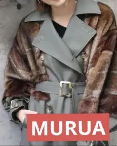 トレンチコート　MURUA ロングダブルトレンチ　ファー　アウター　コート