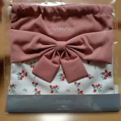 futafuta いちご柄 巾着袋 Sサイズ