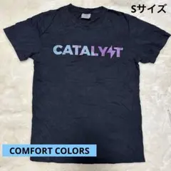 【US古着】COMFORT COLORS ロゴTシャツ S 黒
