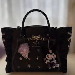 王冠がま口bag 黒×白 金 - メルカリ