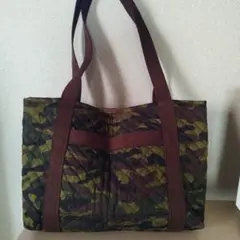 迷彩柄キルティングトートバッグ　ハンドメイド