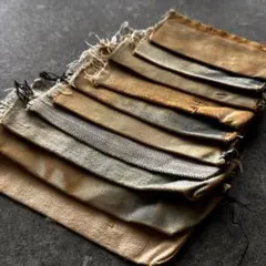 A15 デニムリメイク　コーヒー染め　ファスナー部分　　内側10枚