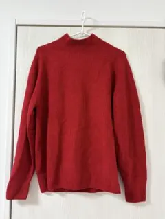 UNIQLO 하이넥 니트 레드