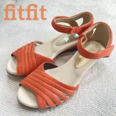 【fitfit】 コンフォート サンダル オレンジ 24.5cm