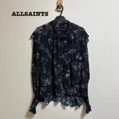 オールセインツ ボウタイ シアーブラウス フラワープリントのサムネイル