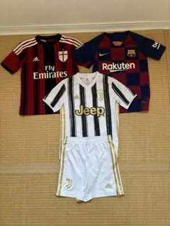 ユヴェントス・ACミラン・バルセロナ キッズ シャツセット 140