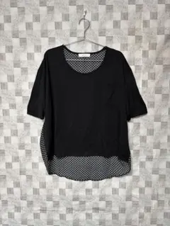 and it_ ドット柄切り替え 半袖Tシャツのサムネイル
