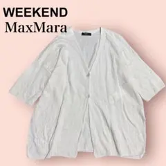 美品♡WEEKENDMaxMara アイボリー リネンカーディガン 春夏 羽織りのサムネイル